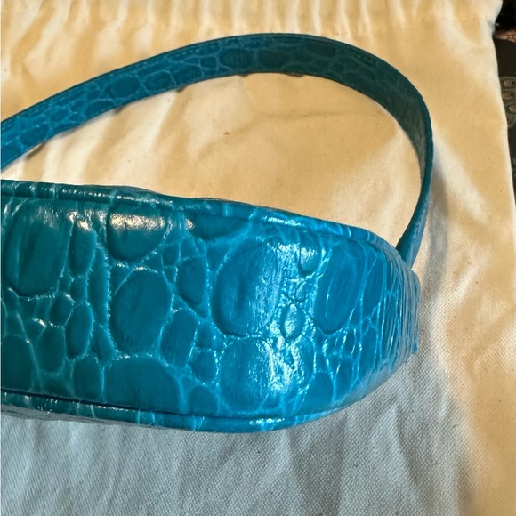 By Far Rachel Bag in Croc Embossed Azur, NWT - Picture 4 of 14